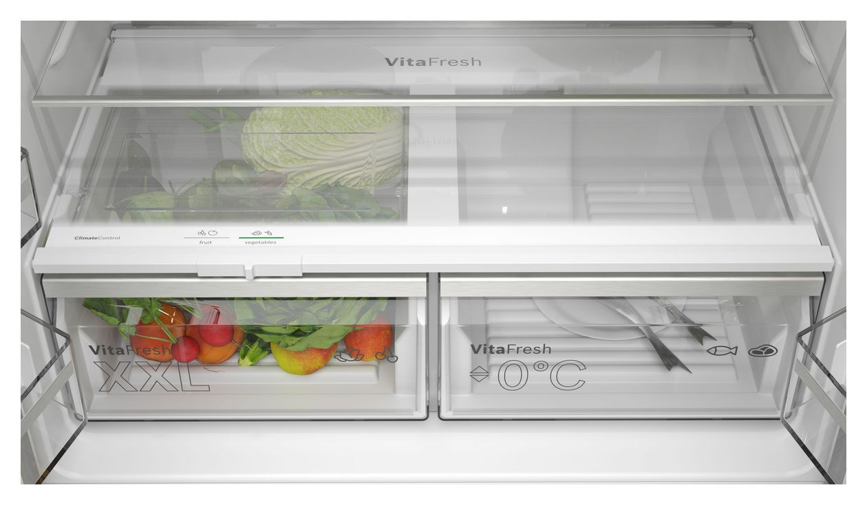 Serie 6 KFN96APEA Side-by-Side Kühl-/ Gefrierkombination 405 l / 200 l 333 kWh NoFrost 1830 mm x 910 mm  (Edelstahl) 