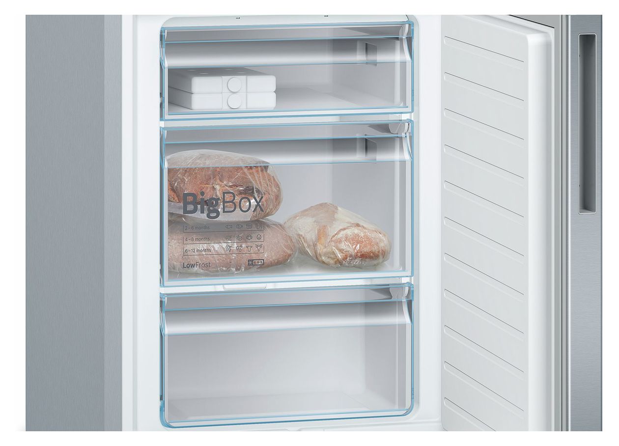 Serie 6 KGE39AICA 249 l / 94 l Kühl-Gefrierkombi freistehend 149 kWh Jahr  (Edelstahl) 