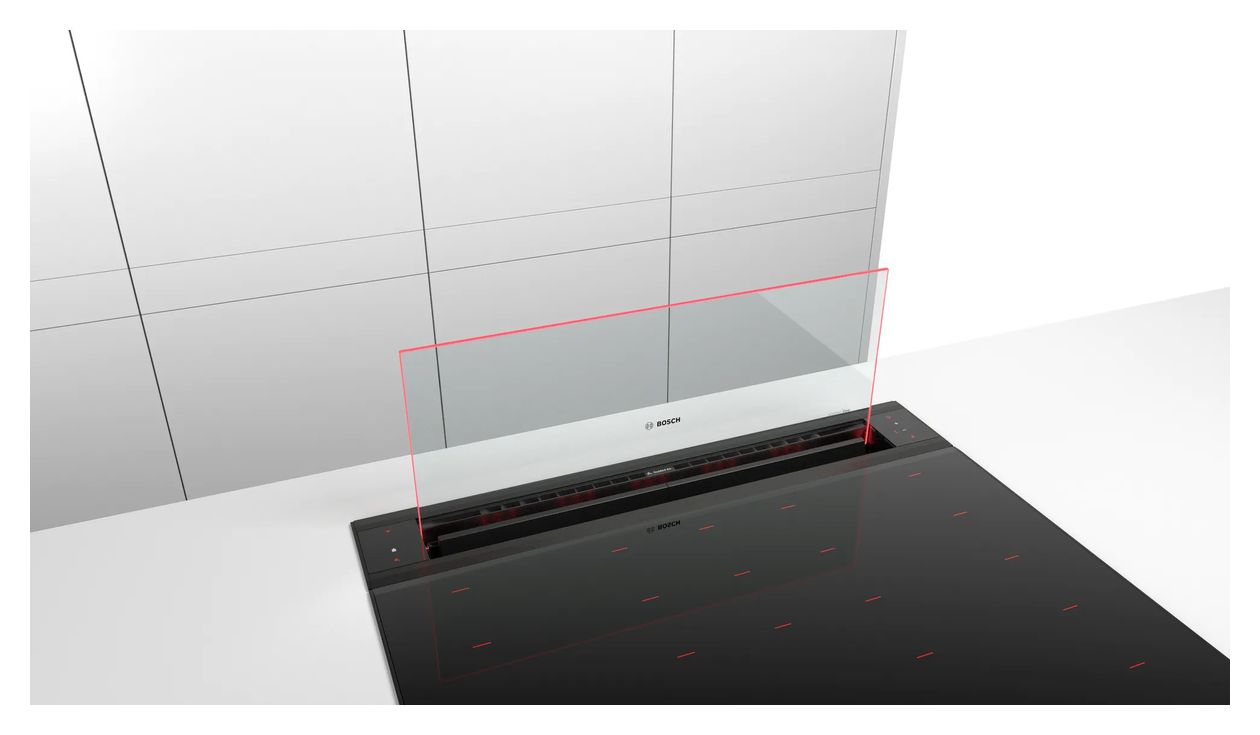 Serie 8 DDW88MM66 Dunstabzugshaube Tisch 82 cm Abluft/Umluft (Schwarz/Transparent) 
