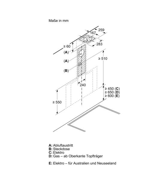 Serie 8 DWK91LT60 Umluft Dunstabzugshaube/Esse Wand 90 cm (Schwarz) 