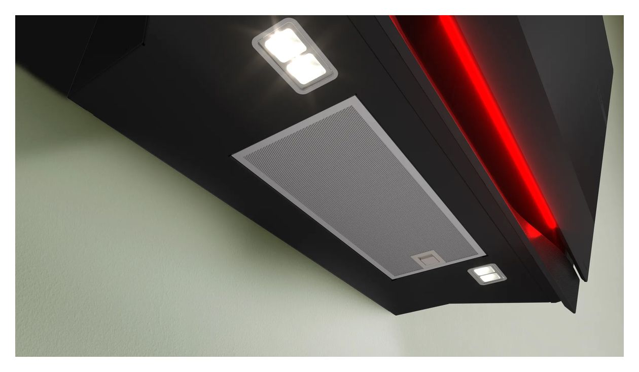 Serie 8 DWK91LT65 Dunstabzugshaube Wand 90 cm Abluft/Umluft (Schwarz) 