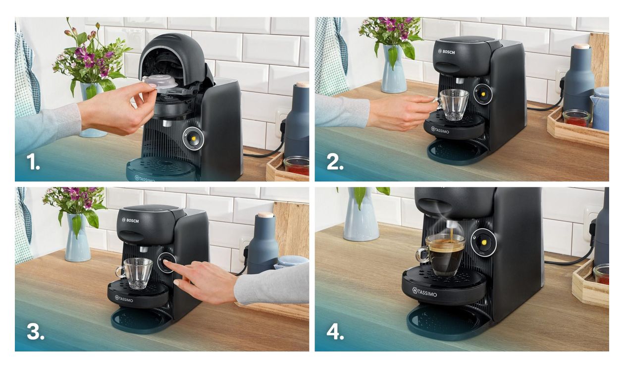 TAS162E Tassimo Finesse Kaffeekapsel Maschine  (Schwarz) 