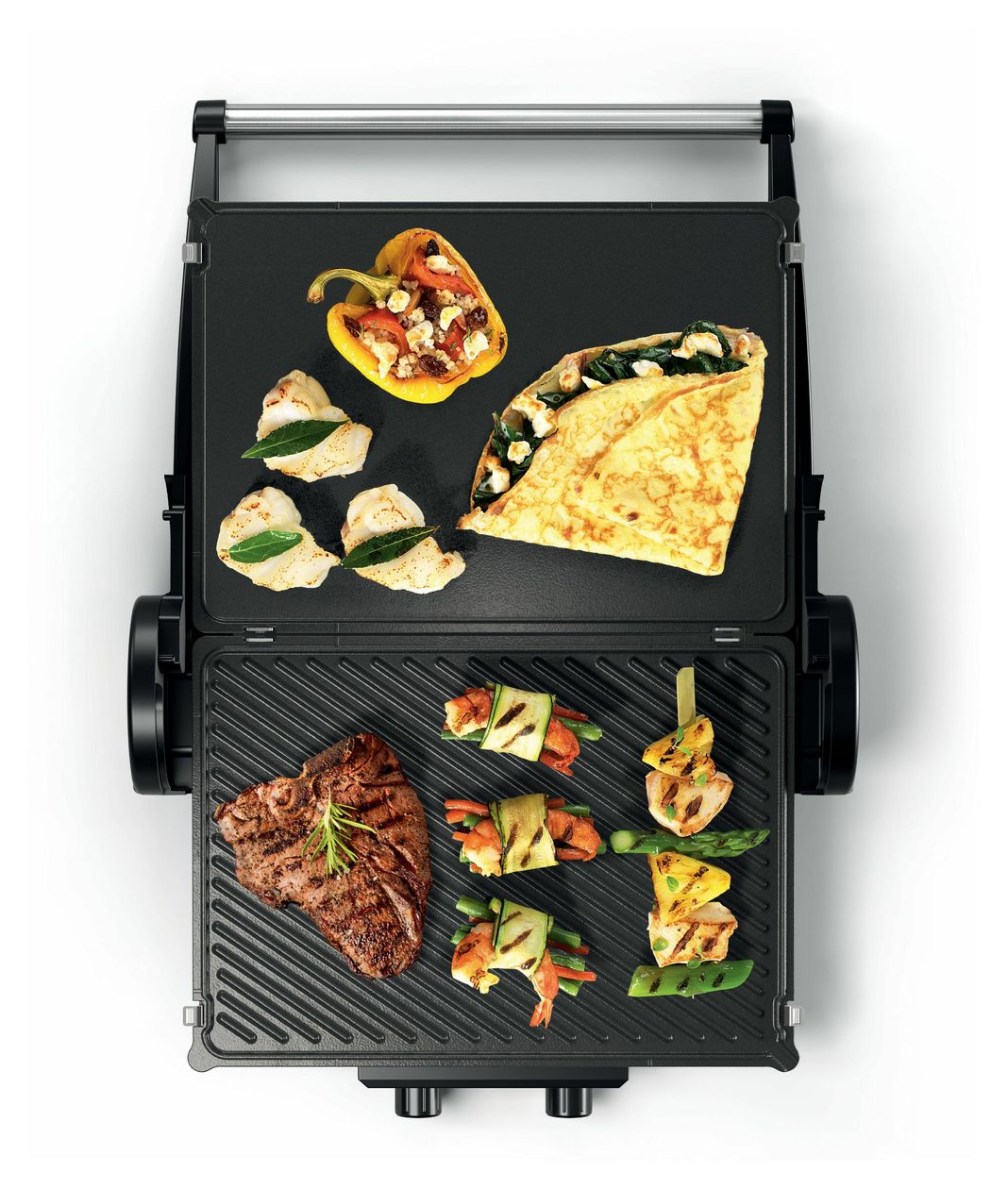 TCG4104 Kontaktgrill 2000 W mit 328 x 238 mm Fläche  (Rot) 