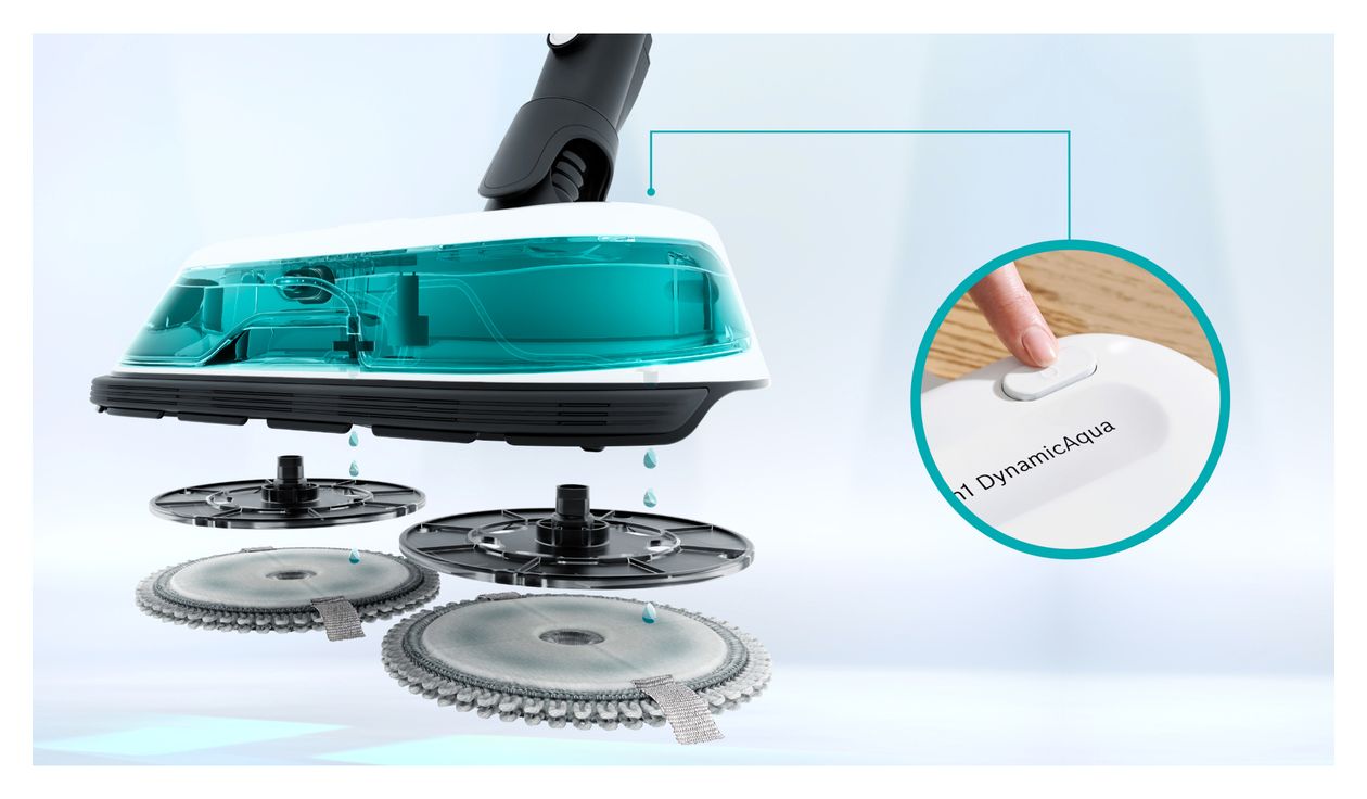 Unlimited 7 BKS71HYG3 ProHygienic Handstaubsauger Beutellos bis 40 min Laufzeit 18 V HEPA  (Schwarz, Weiß) 