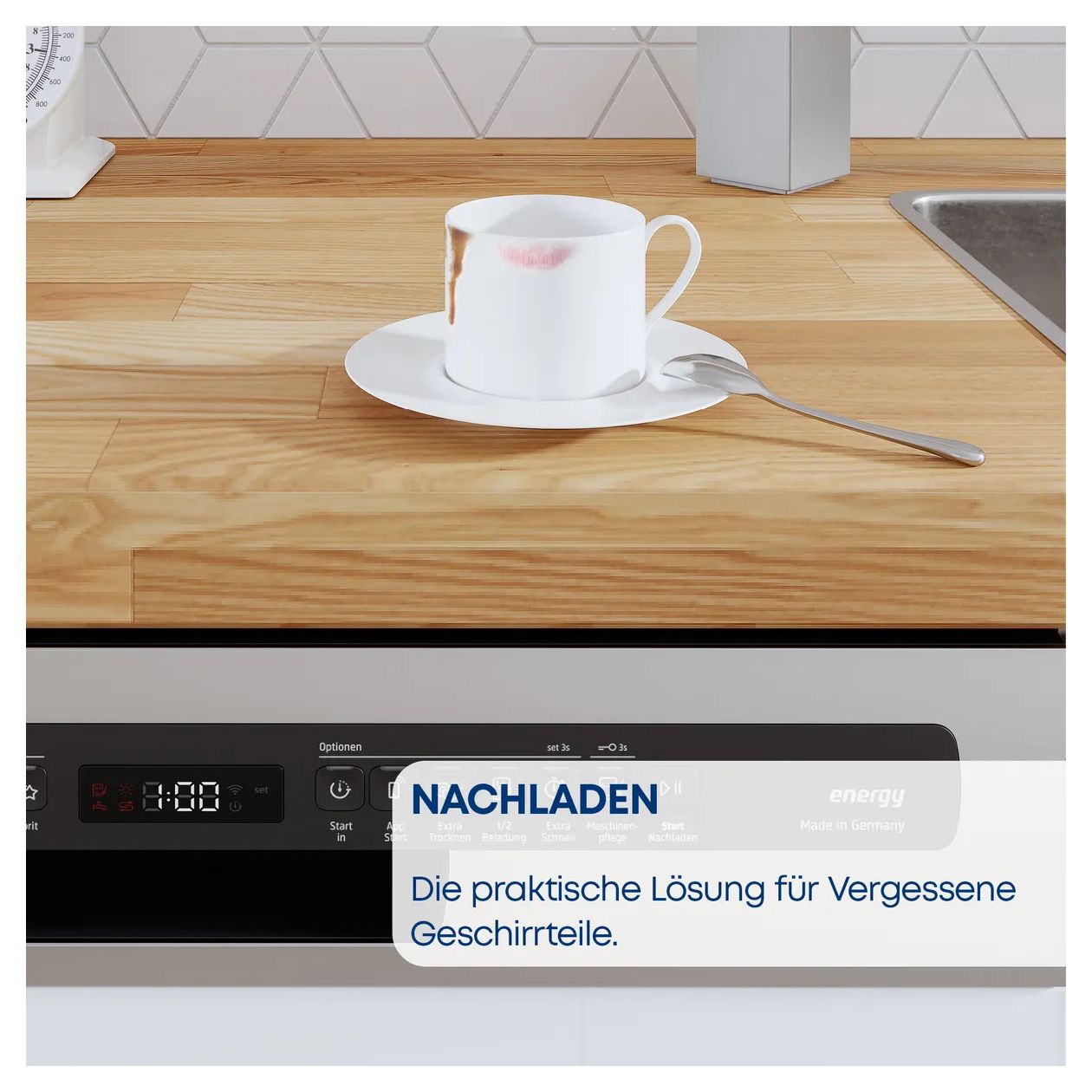 CG6IS01HBD 60 cm Geschirrspüler teilintegriert (ohne Front) Sehr leise 13 Maßgedecke aquaStop Funktion Wärmetauscher 