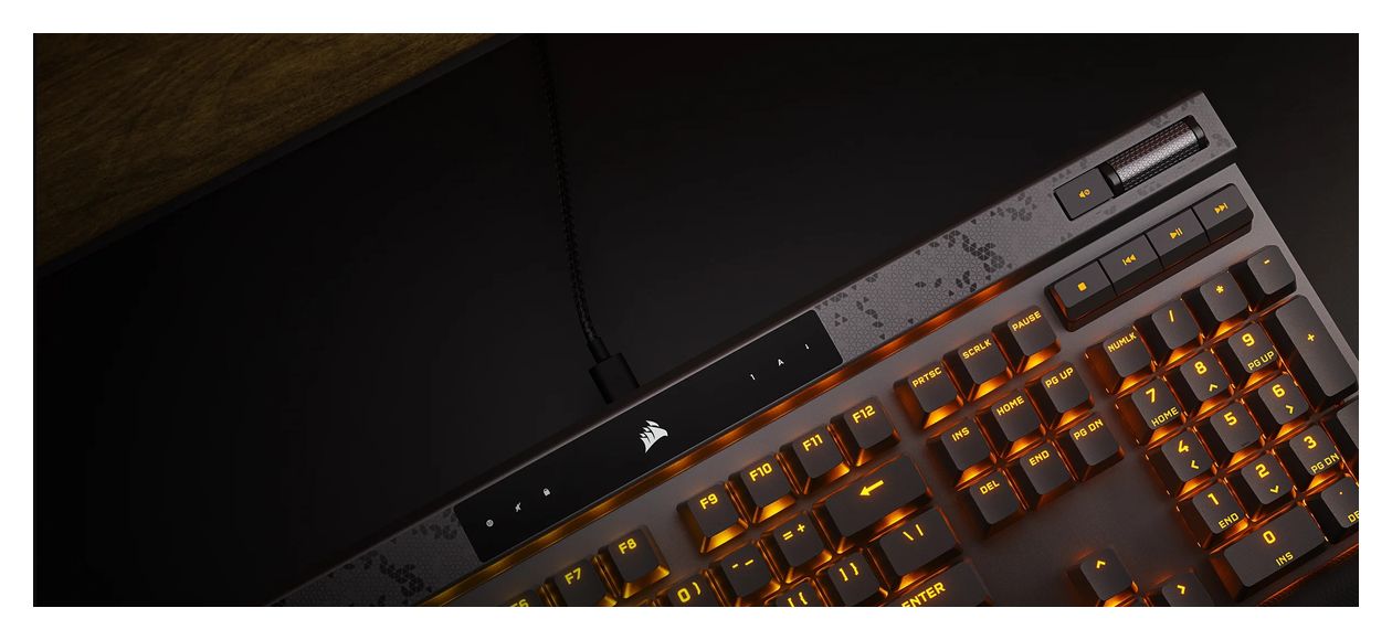 K70 Max RGB-LED Gaming Tastatur USB  (Schwarz) 