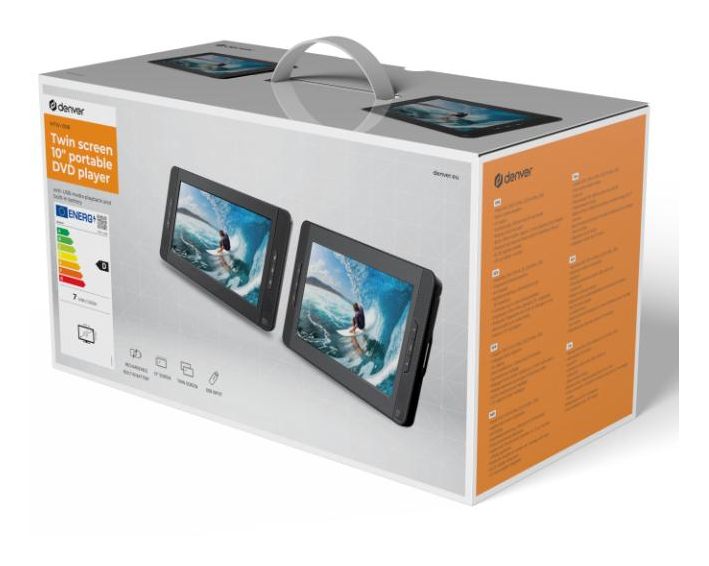 MTW-1098 25,4 cm (10 Zoll) Tragbarer DVD-Player DVD, DVD+R, DVD+RW, CD, CD-R, CD-RW 