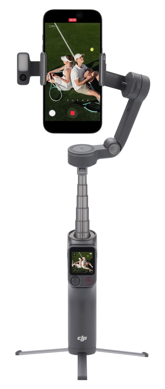 Osmo Mobile 8P Advanced Tracking Combo Stativ Gimbal für Smartphone faltbar Bluetooth  (Schwarz) 