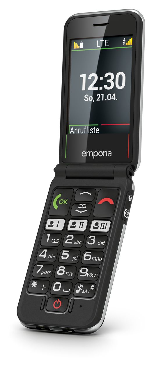 Joy V228 Seniorenhandy 4G Smartphone 7,11 cm (2.8 Zoll) 2 MP Single SIM  (Schwarz) 