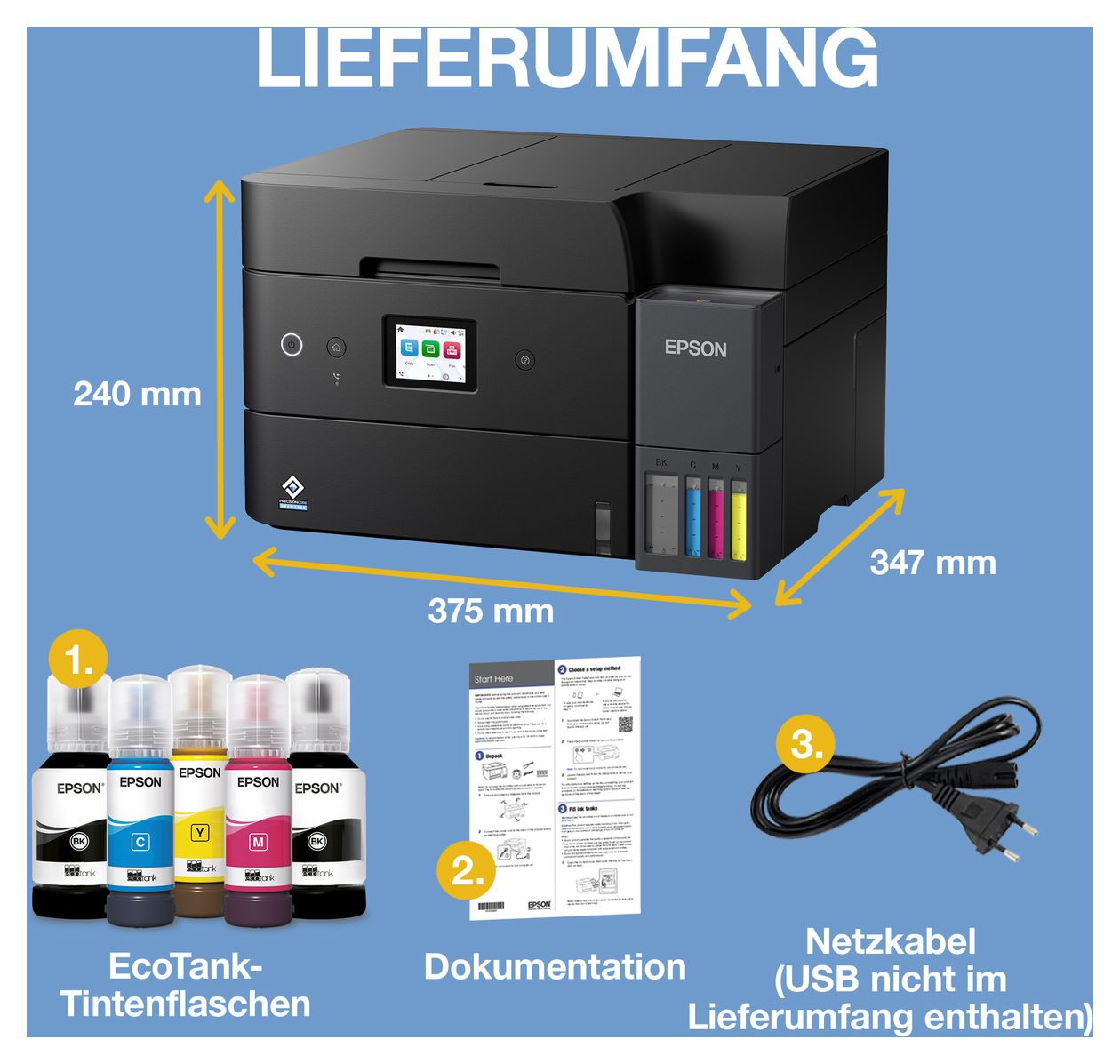 EcoTank ET-4951 All in One A4 Tintenstrahl Drucker 4800 x 1200 DPI 