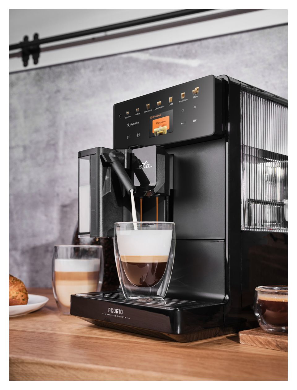 Acorto Kaffeevollautomat 19 bar 1,3 l 200 g  (Schwarz) 