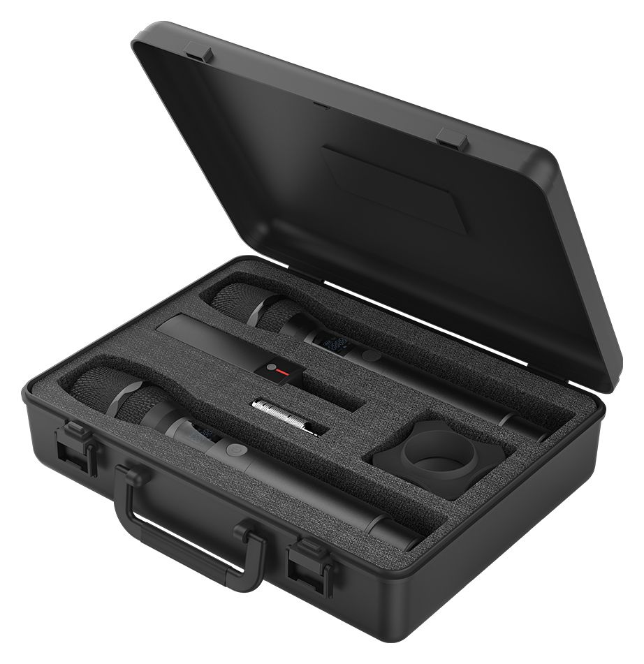 Wireless Microphone Set kabellos Microphone set 6.35 mm (1/4")  (Schwarz) 