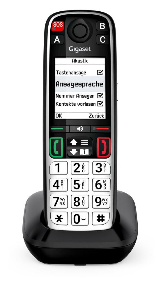 Easy 500 Analoges/DECT-Telefon  (Schwarz, Silber) 