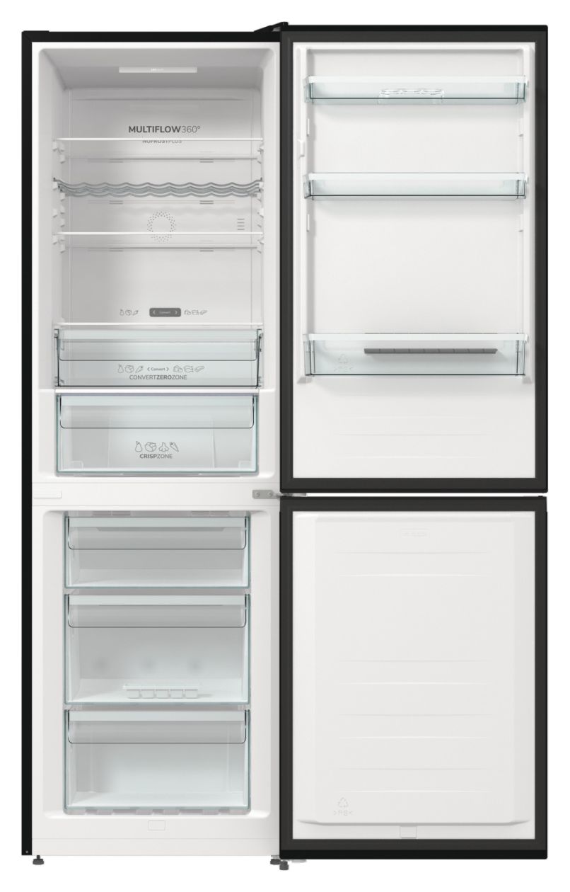 NK79C0DBK 220 l / 106 l Kühl-Gefrierkombi freistehend NoFrost 165 kWh Jahr  (Schwarz) 