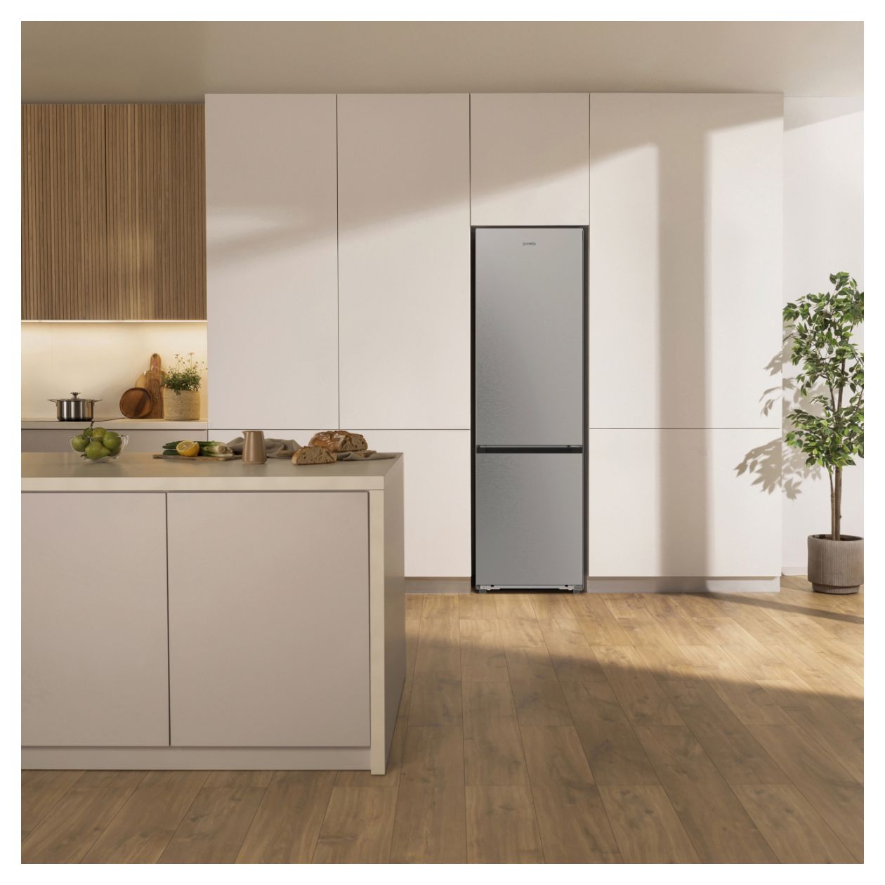 NRB620C6X4WFE 283 l / 130 l Kühl-Gefrierkombi freistehend NoFrost 182 kWh Jahr  (Edelstahl) 