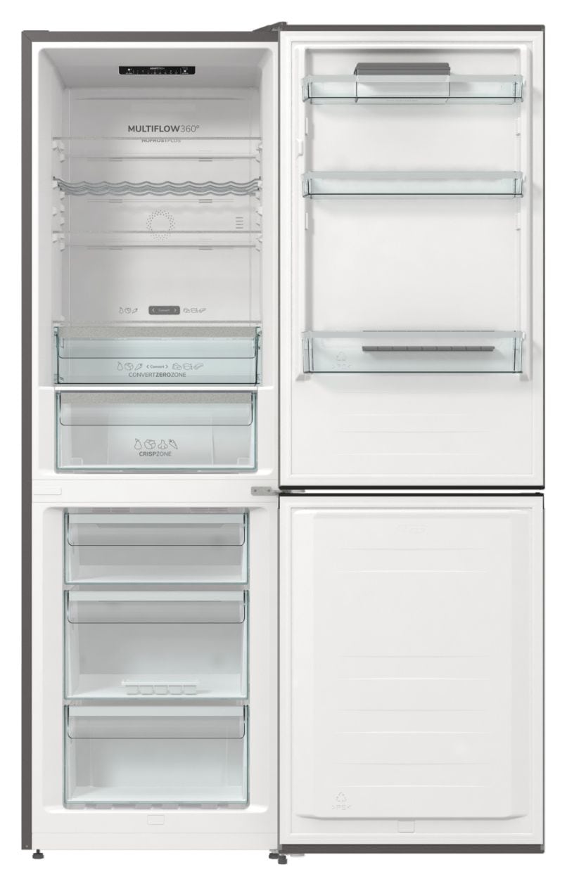 NRC619BSXL4 194 l / 106 l Kühl-Gefrierkombi freistehend 131,95 kWh Jahr  (Grau) 