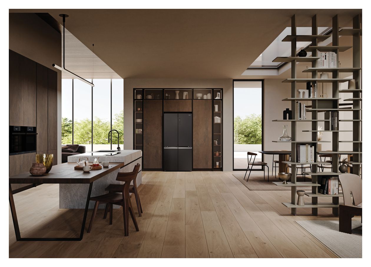 HCR79F19CNMD Side-by-Side Kühl-/ Gefrierkombination 422 l / 220 l 226 kWh NoFrost 1905 mm x 908 mm  (Platin, Edelstahl) 