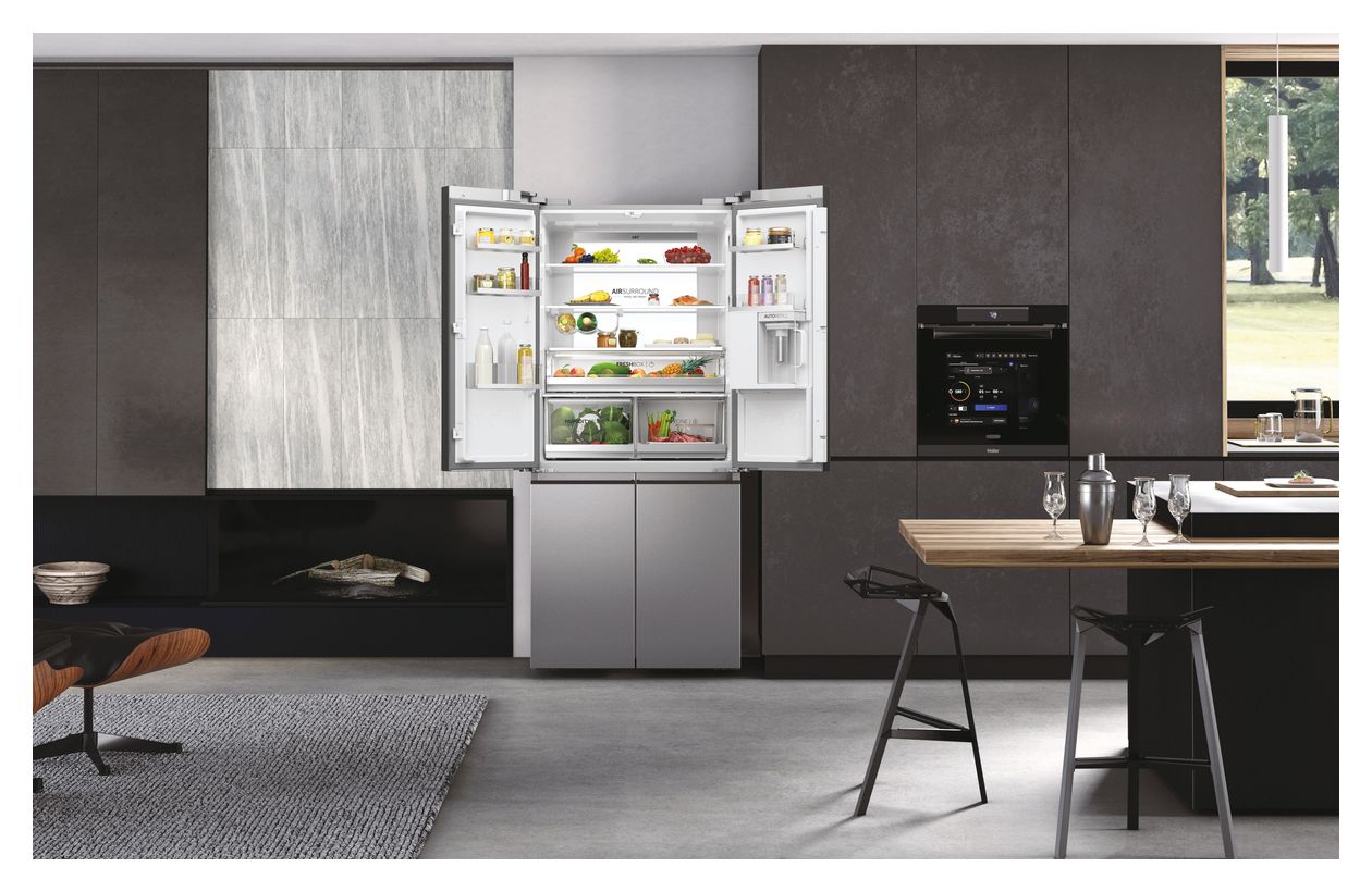 HCW7819EHMP Side-by-Side Kühl-/ Gefrierkombination 359 l / 177 l 319 kWh NoFrost 1925 mm x 830 mm  (Platin, Edelstahl) 