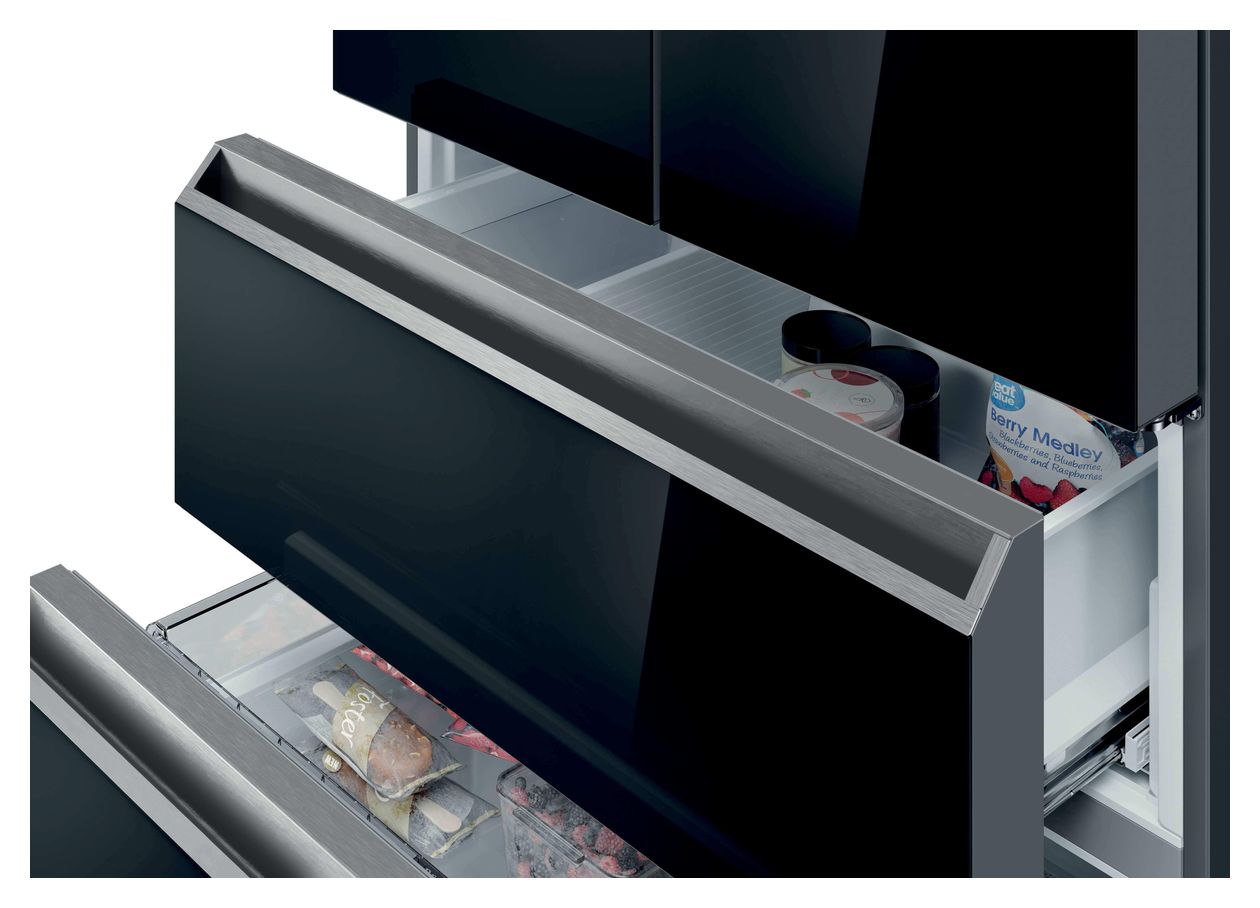 HFR79F19DFGB Side-by-Side Kühl-/ Gefrierkombination 449 l / 254 l 293 kWh NoFrost 1900 mm x 905 mm  (Schwarz) 