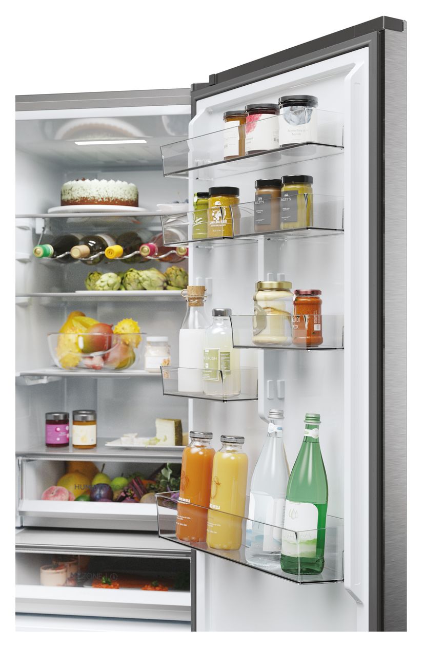 HTW5620DNMG 289 l / 125 l Kühl-Gefrierkombi freistehend NoFrost 226 kWh Jahr  (Silber) 