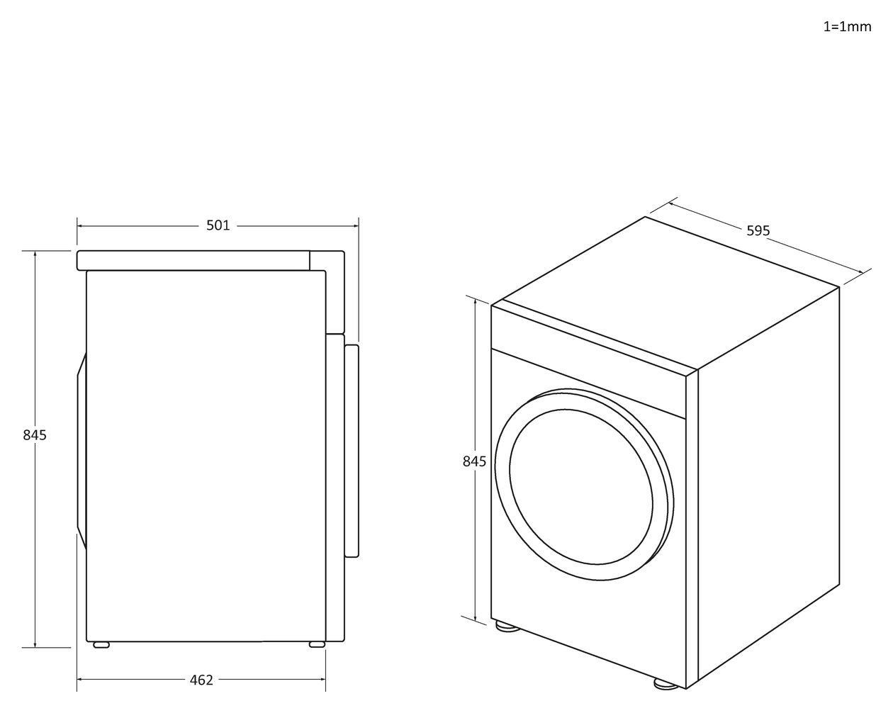 HW90-BP14657TU1 9 kg Frontlader Waschmaschine 1400 U/min aquaStop Funktion 