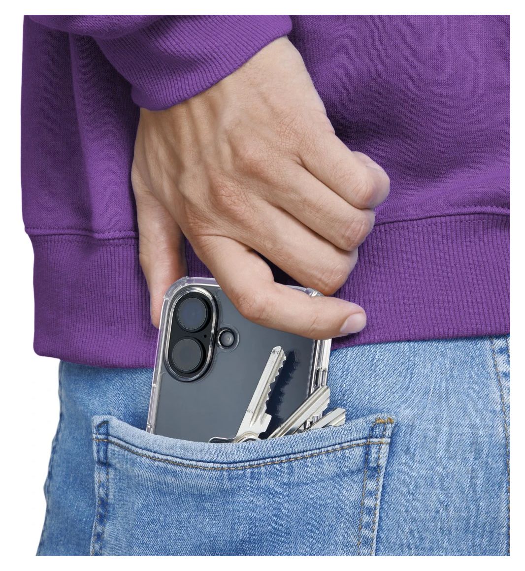 123719 Extreme Protect Cover für Apple iPhone 16e  (Transparent) 