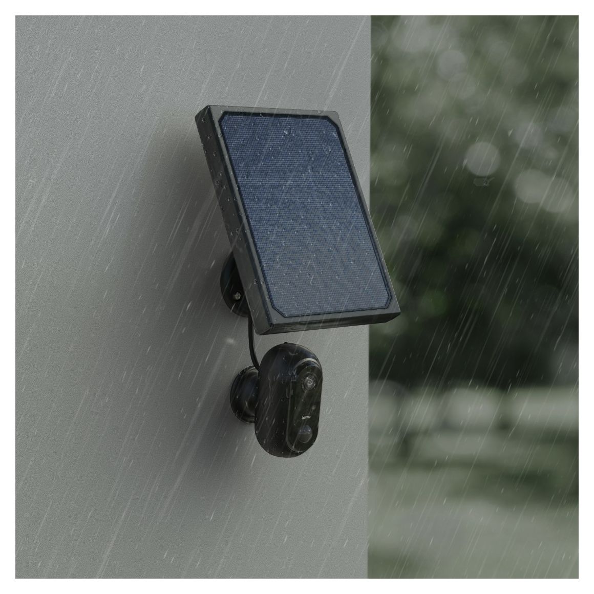 176648 Überwachungskamera mit Solar IP-Sicherheitskamera IP65 Außen  (Schwarz) 