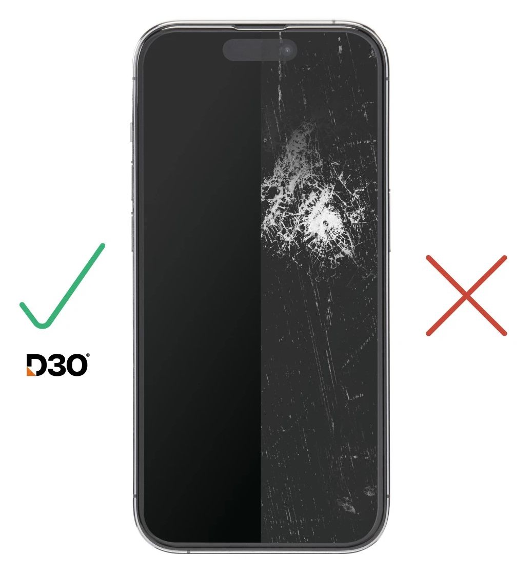 222790 Super Hybrid Klare Bildschirmschutzfolie Kunststoff 9H für  Apple iPhone 16 Pro Schlagfest, Kratzresistent, Splitterfrei, Schockresistent 