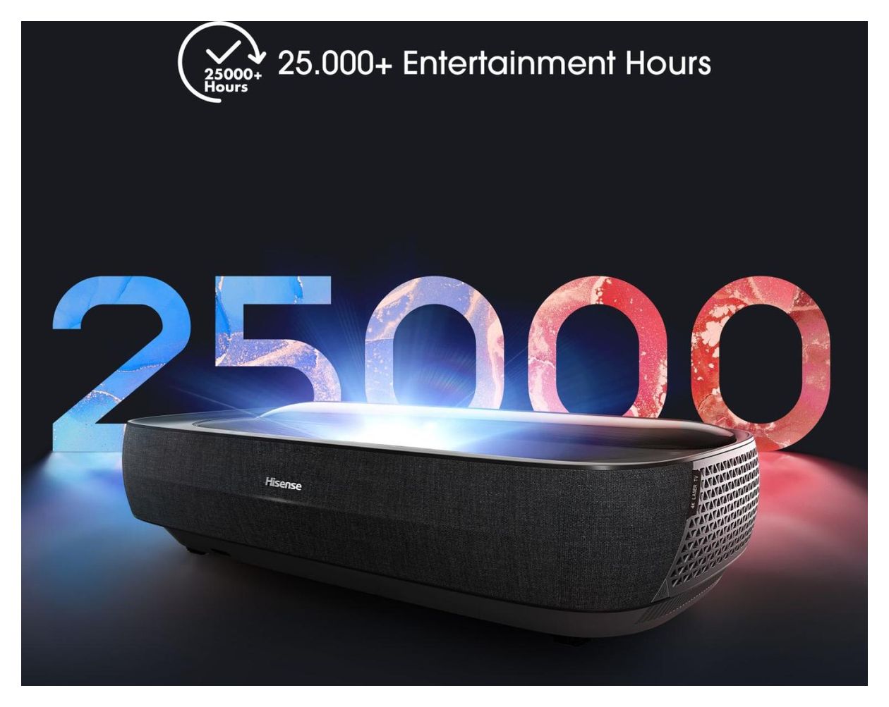 100L9HD 4K Laser TV inkl. Soft Daylight Screen 2,54 m (100 Zoll)  (Schwarz) 