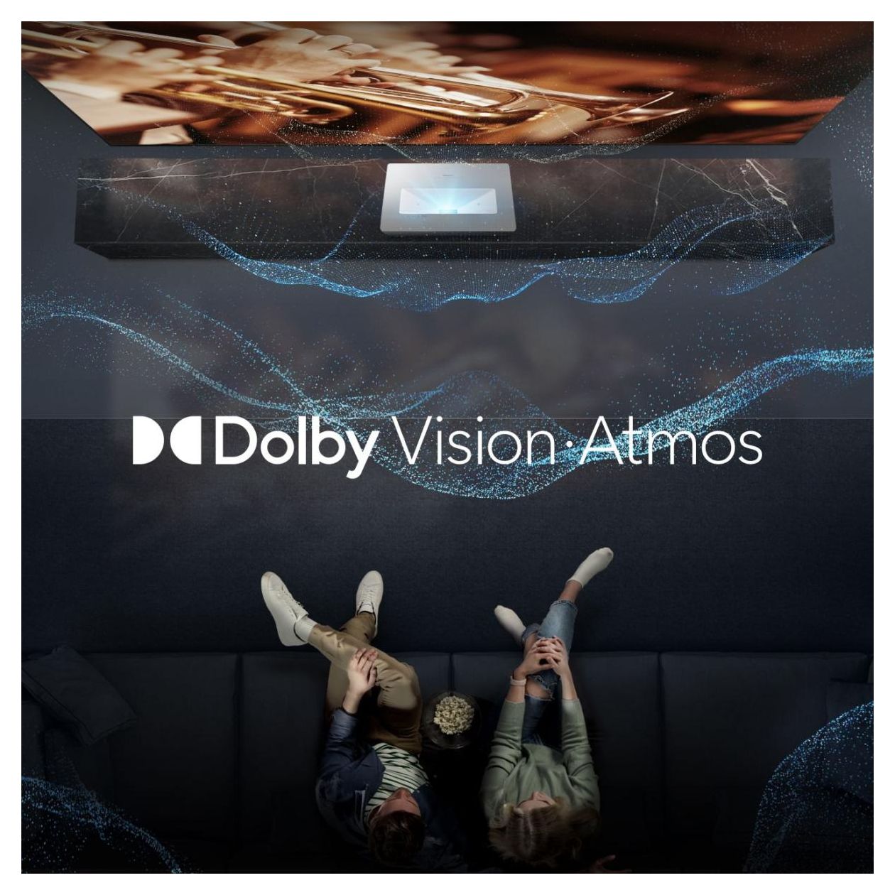 120L5HA 4K Laser TV 3,05 m (120 Zoll) UHD 4K (3840x2160) DLP Laser Ultra-Short-Throw-Projektor 2700 ANSI Lumen  (Silber, Weiß) 