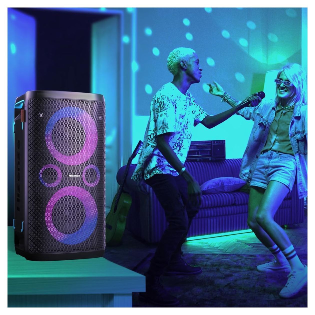 Party Storm 1 300 W Bluetooth Lautsprecher IPX4 Laufzeit bis 15 h  (Schwarz) 