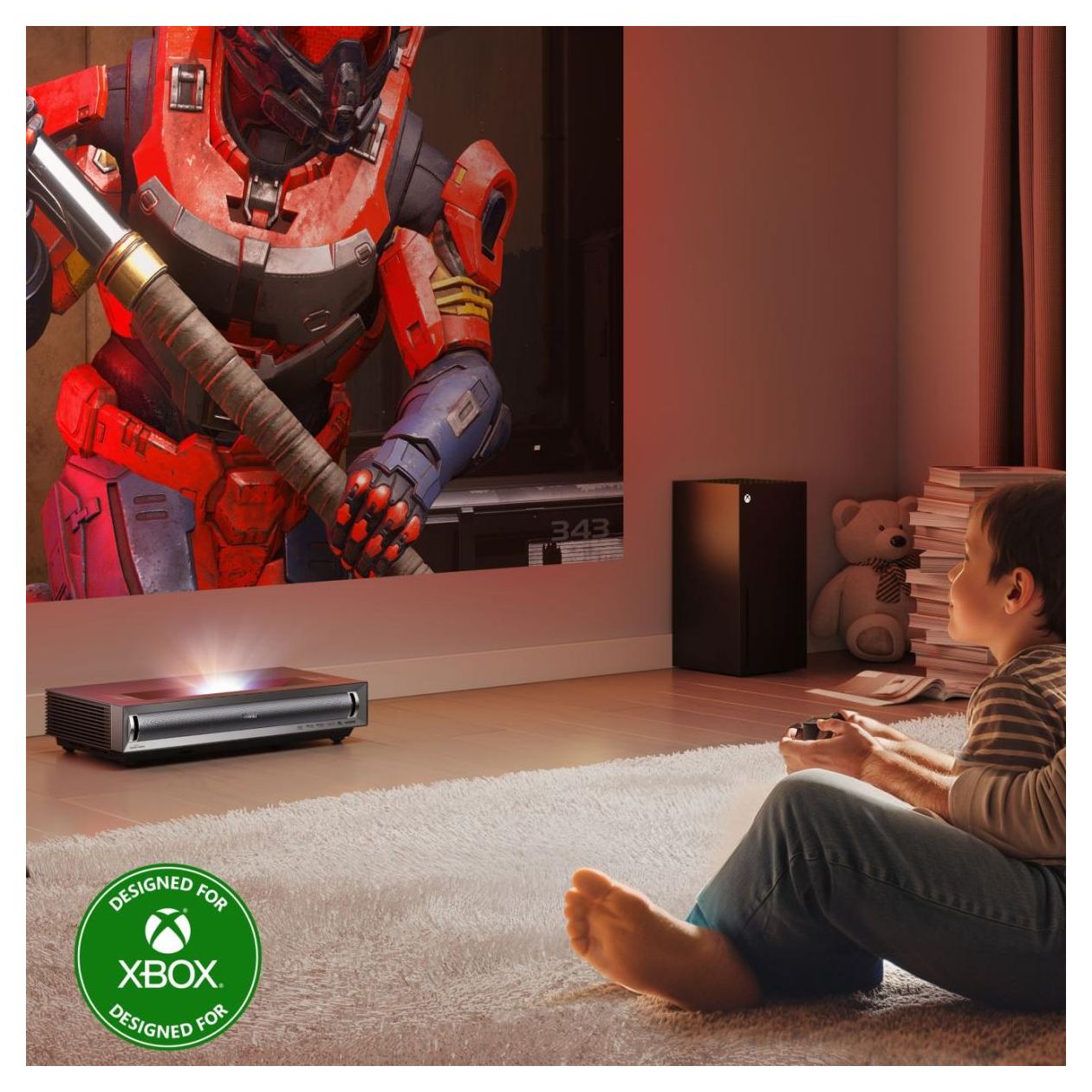 PX3 Pro TriChroma Smart Laser Cinema 4K UHD 4K (3840x2160) DLP Laser Ultra-Short-Throw-Projektor 2700 ANSI Lumen (Schwarz, Dunkles Grau) 