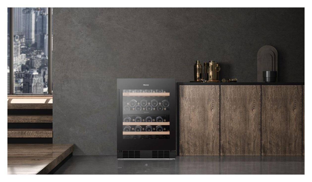 RW3N122GSLF Weinkühler Freistehend EEK: F 1 Zonen 46 Flasche(n) 