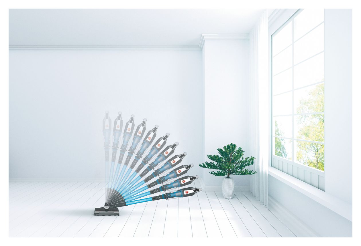 HF522STP011 Handstaubsauger Beutellos bis 45 min Laufzeit 22 V Micro  (Blau, Grau) 