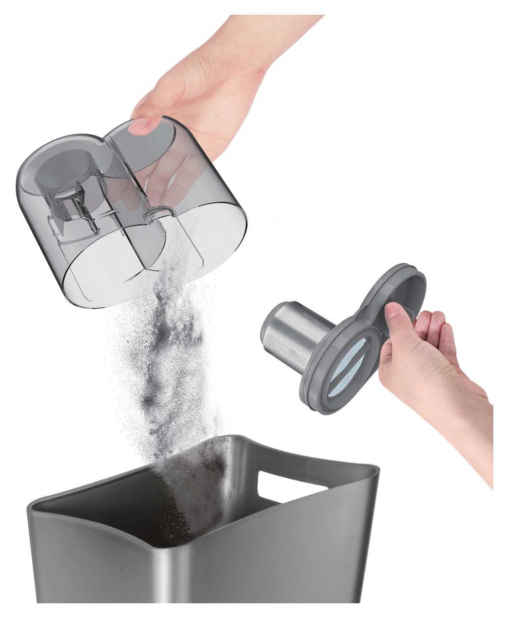 HMC510UV Milbensauger Handstaubsauger Beutellos Schaum  (Salbei, Weiß) 