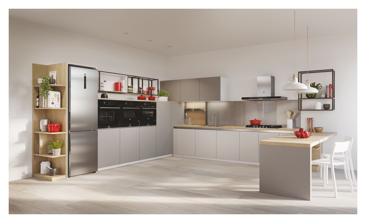 HOCE7620DX 258 l / 119 l Kühl-Gefrierkombi freistehend NoFrost 211 kWh Jahr  (Edelstahl) 