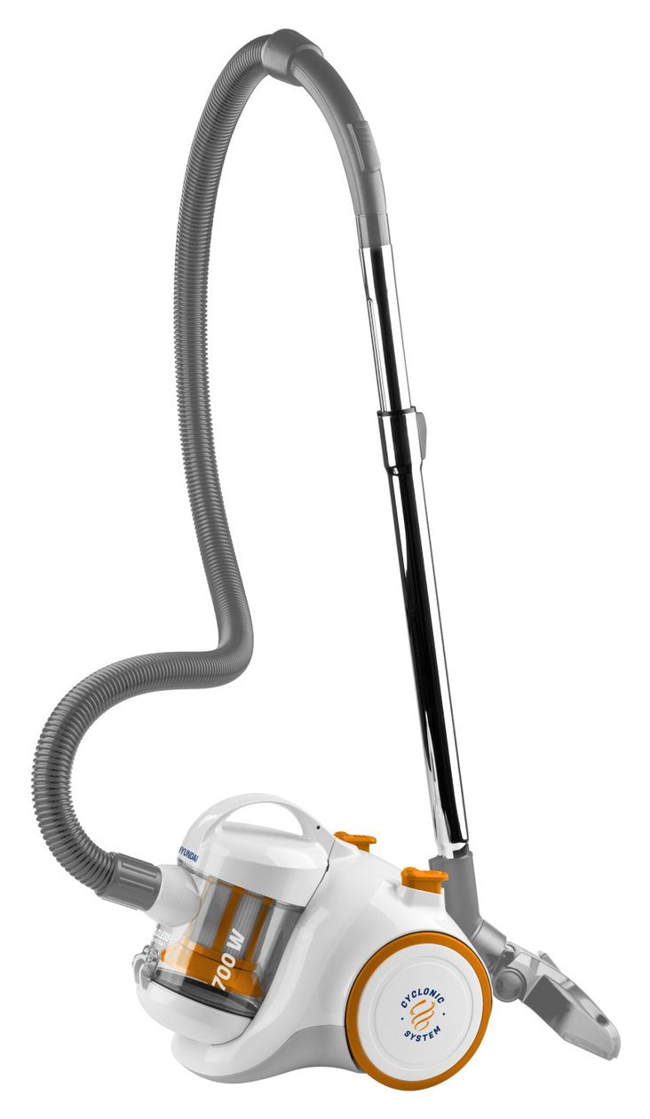 VC009 Bodenstaubsauger Beutellos 700 W HEPA  (Weiß, Orange) 