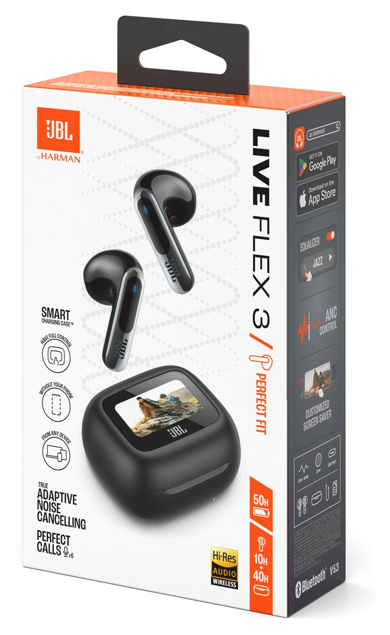 Live Flex 3 In-Ear Bluetooth Kopfhörer kabellos 7 h Laufzeit IP54  (Schwarz) 