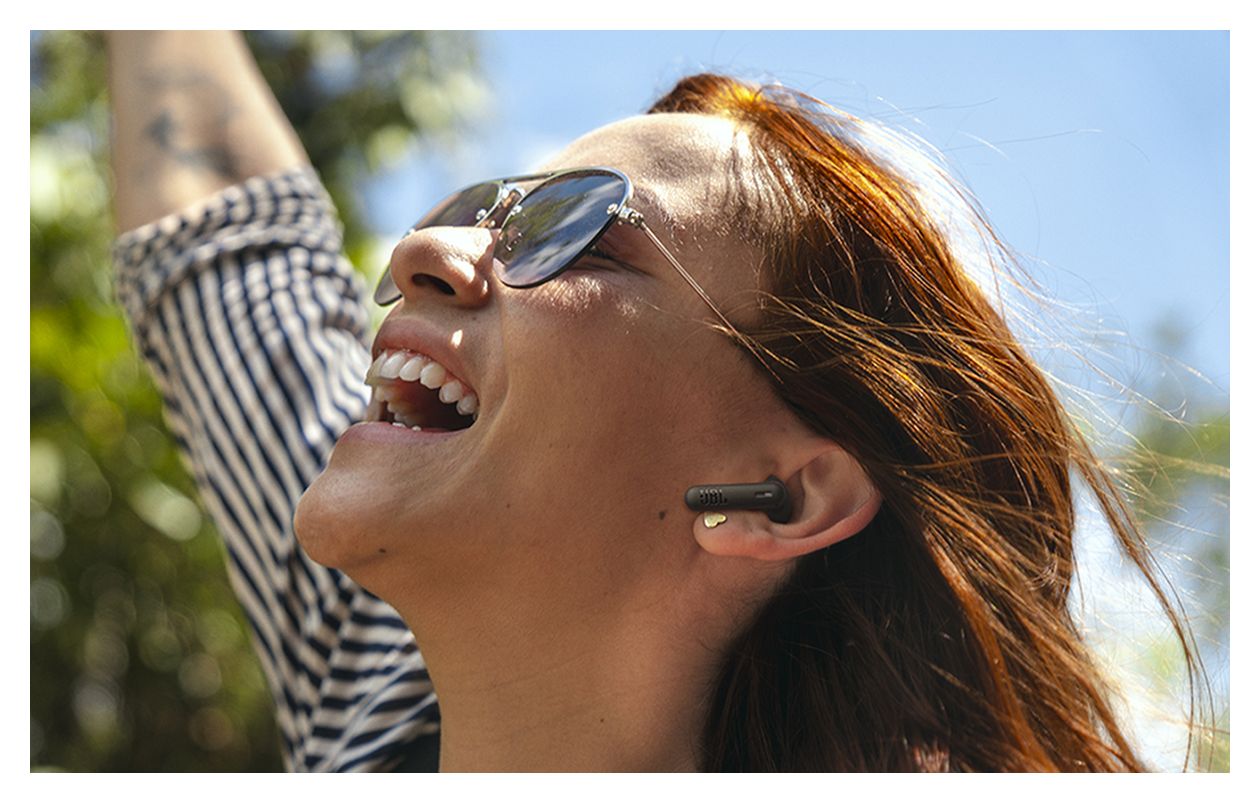 Wave Beam 2 In-Ear Bluetooth Kopfhörer kabellos IP54, IPX2  (Schwarz) 