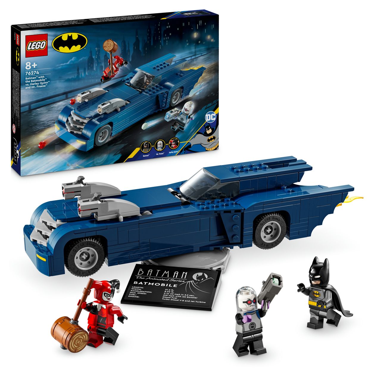 BatmanTM im BatmobilTM vs. Harley QuinnTM und Mr. FreezeTM 