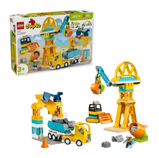 Baustelle mit Baufahrzeugen – 3-in-1-Set 