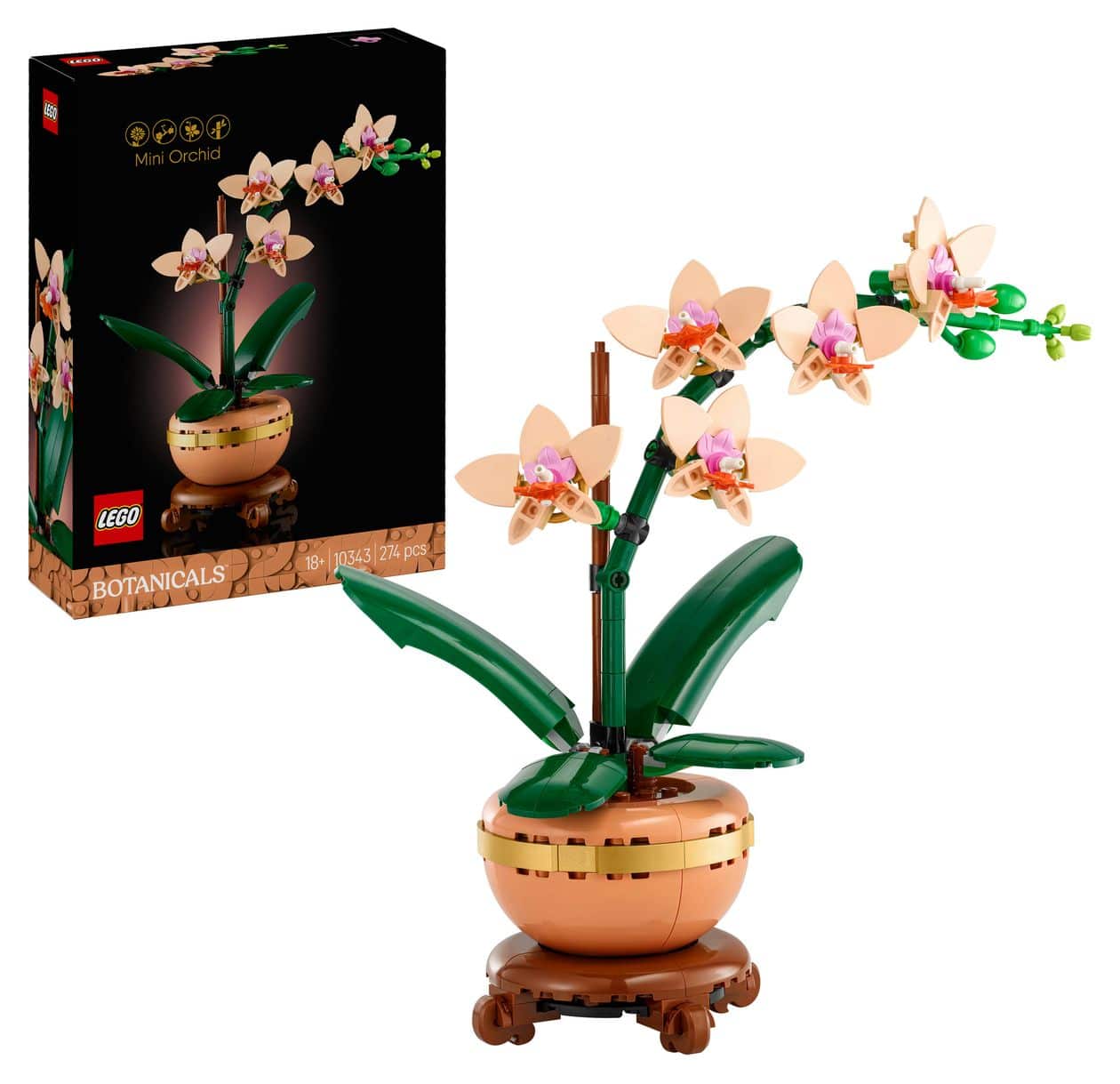 Botanicals Mini-Orchidee Bauset 274 Teile  (Mehrfarbig) 