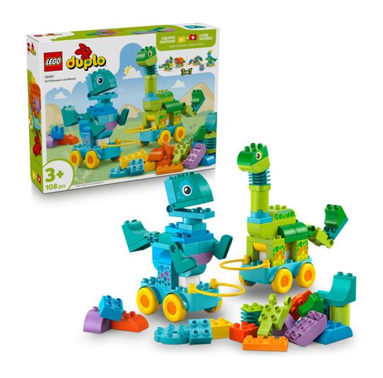 Dinos auf Rädern 3-in-1-Set 