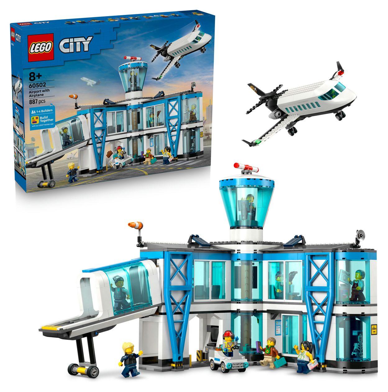 Flughafen mit Flugzeug 