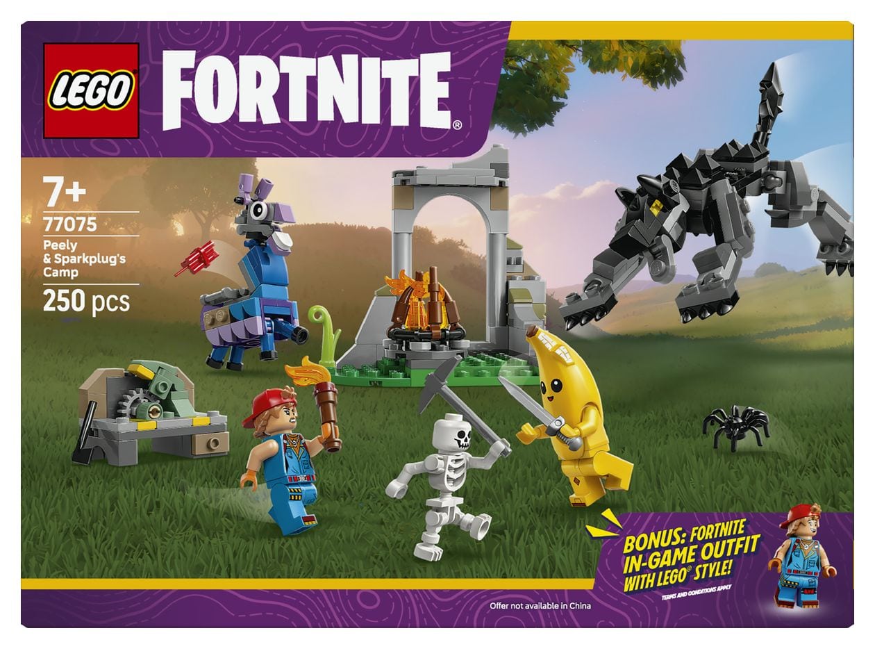 Fortnite Das Lager von Schali und der Zündkerzenkünstlerin Bauset 250 Teile  (Mehrfarbig) 