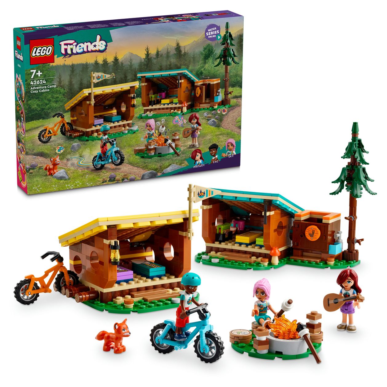 Gemütliche Hütten im Abenteuercamp 