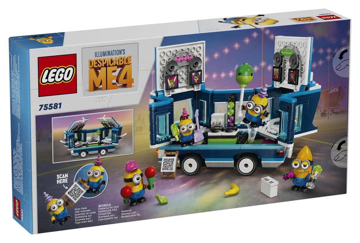 Ich Einfach unverbesserlich 4 Minions und der Party Bus Bauset 379 Teile  (Mehrfarbig) 