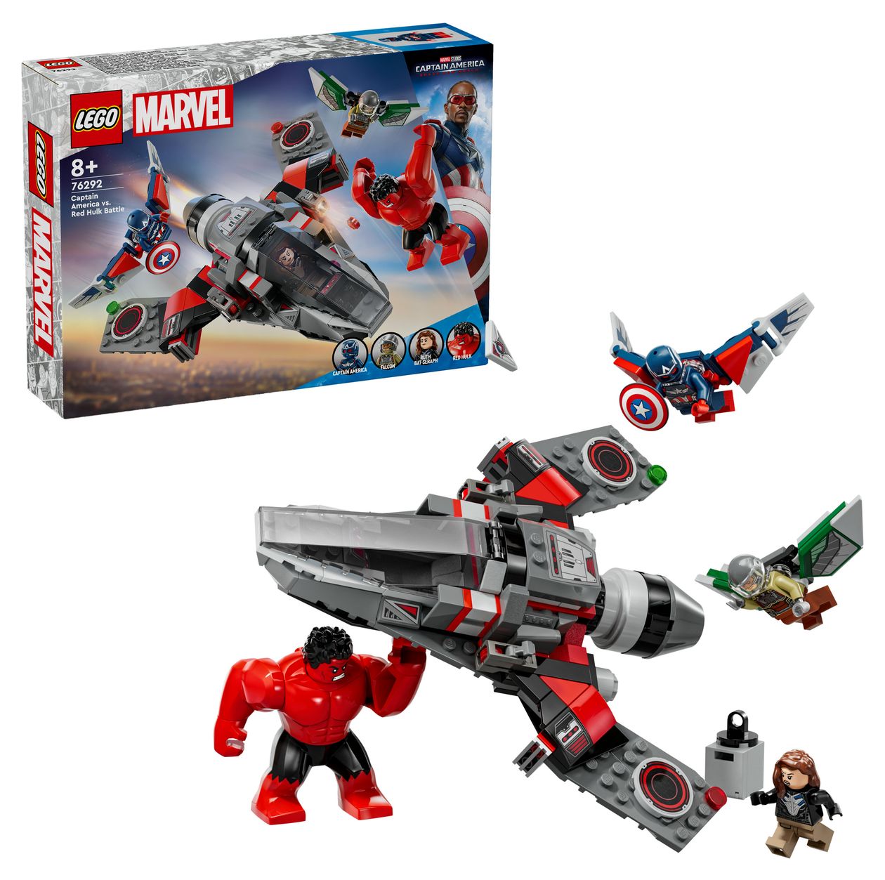 Marvel Showdown zwischen Captain America und Red Hulk Bauset 223 Teile  (Mehrfarbig) 