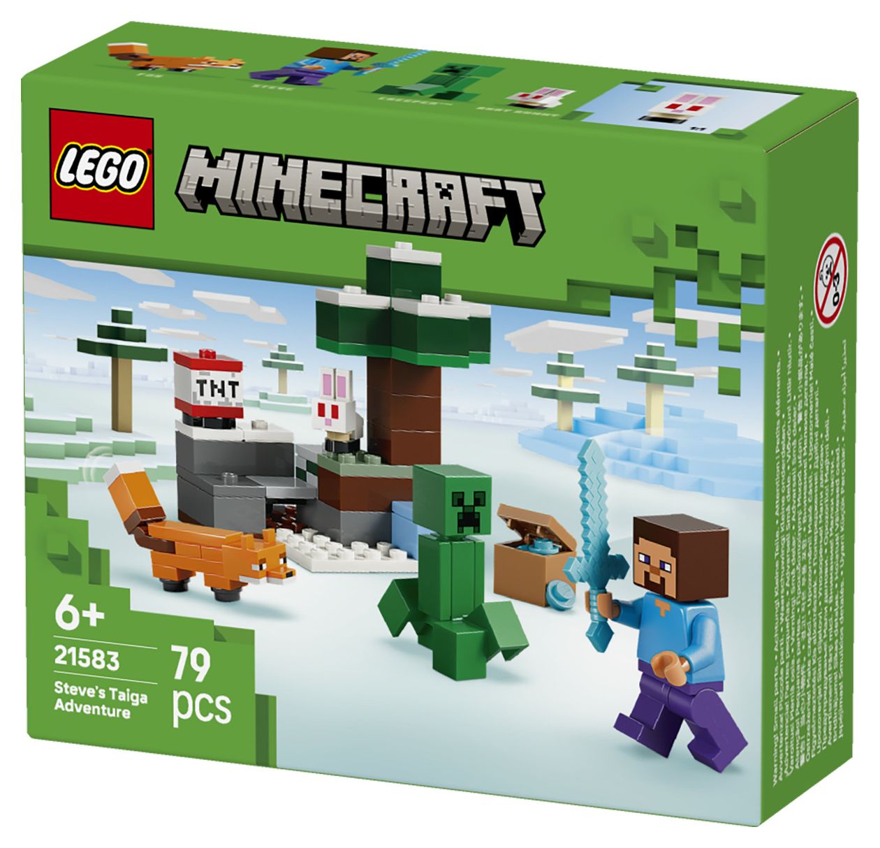 Minecraft Steves Abenteuer in der Taiga Bauset 79 Teile  (Mehrfarbig) 