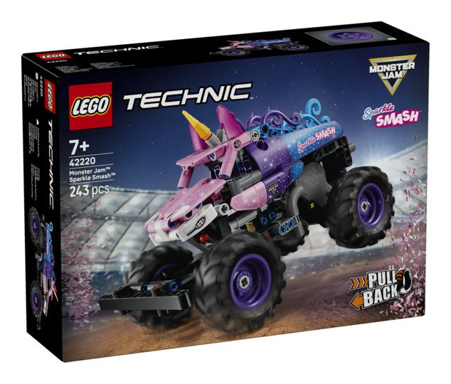 Monster Jam™ Sparkle Smash™ mit Rückziehmotor 